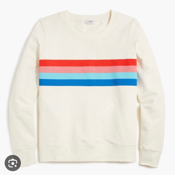 JCREW Factory multicolor stripe light sweatshirt - Picture 3 of 8